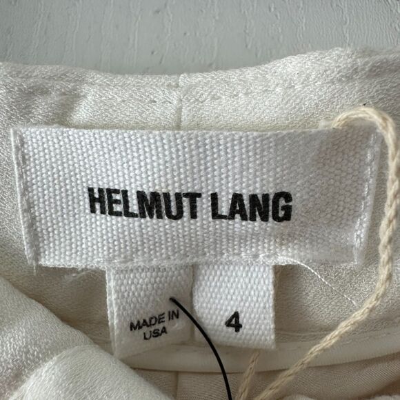 Helmut Lang‎ Silk Ivory White Cream Pants Trousers Size 4 - Picture 7 of 10